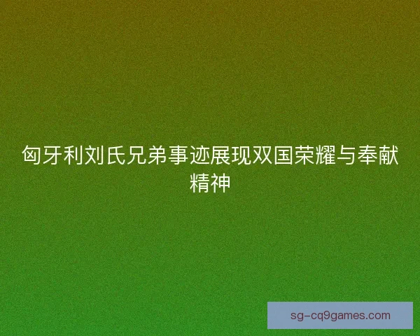 匈牙利刘氏兄弟事迹展现双国荣耀与奉献精神